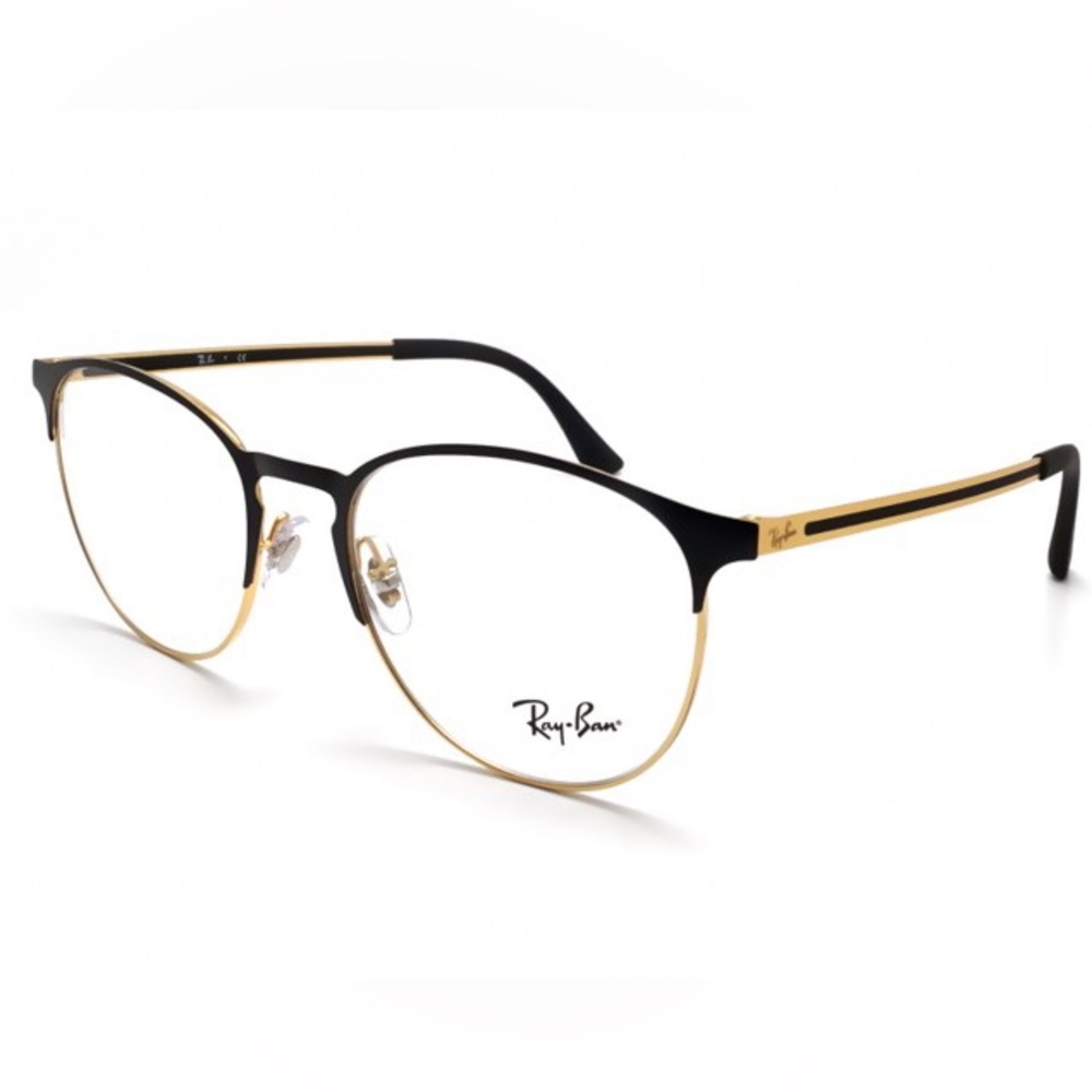 New RayBan RB 6375 (2890) Unisex Eyeglass Frame In Black & Gold